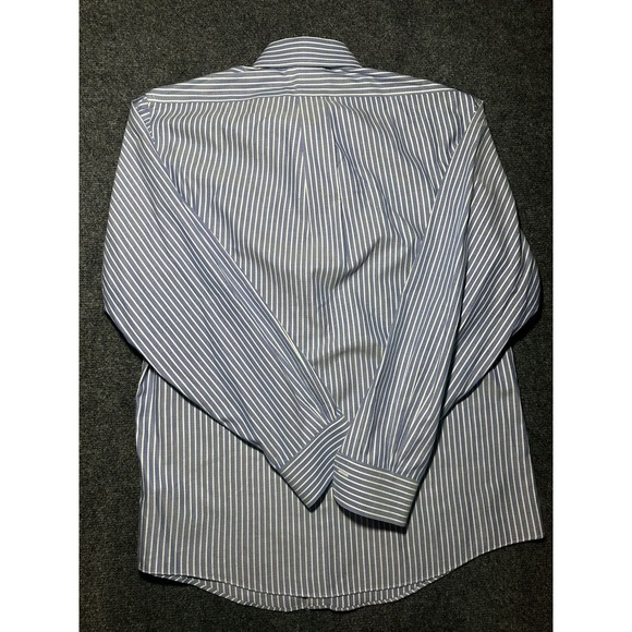 Brooks Brothers Shirt Mens Medium Striped Blue Red Regent Non Iron 15 1/2 - 33 - Picture 4 of 4
